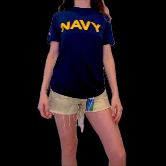 Gorgeous authentic Navy Armed Defense T-shirt, Size Medium, in Ladies Heather - Picture 1 of 5